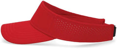 Pacific Headwear P500 Perforated Coolcore Visor - Red White - Red White / 7’’ - 7 7/8’’