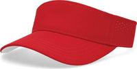 Pacific Headwear P500 Perforated Coolcore Visor - Red White - Red White / 7’’ - 7 7/8’’