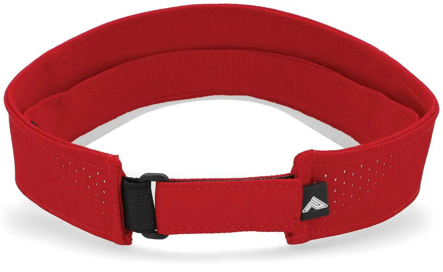 Pacific Headwear P500 Perforated Coolcore Visor - Red White - Red White / 7’’ - 7 7/8’’