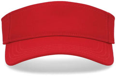 Pacific Headwear P500 Perforated Coolcore Visor - Red White - Red White / 7’’ - 7 7/8’’