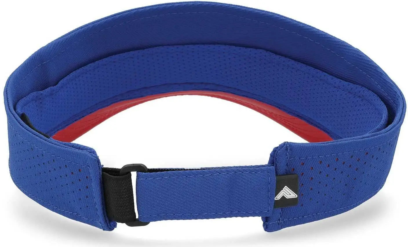 Pacific Headwear P500 Perforated Coolcore Visor - Royal Red - Royal Red / 7’’ - 7 7/8’’
