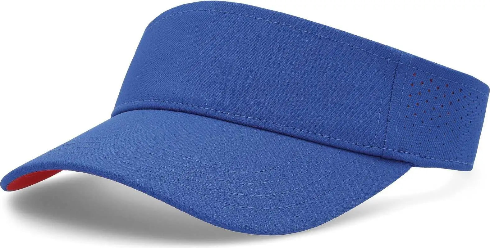Pacific Headwear P500 Perforated Coolcore Visor - Royal Red - Royal Red / 7’’ - 7 7/8’’