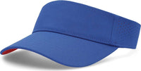 Pacific Headwear P500 Perforated Coolcore Visor - Royal Red - Royal Red / 7’’ - 7 7/8’’