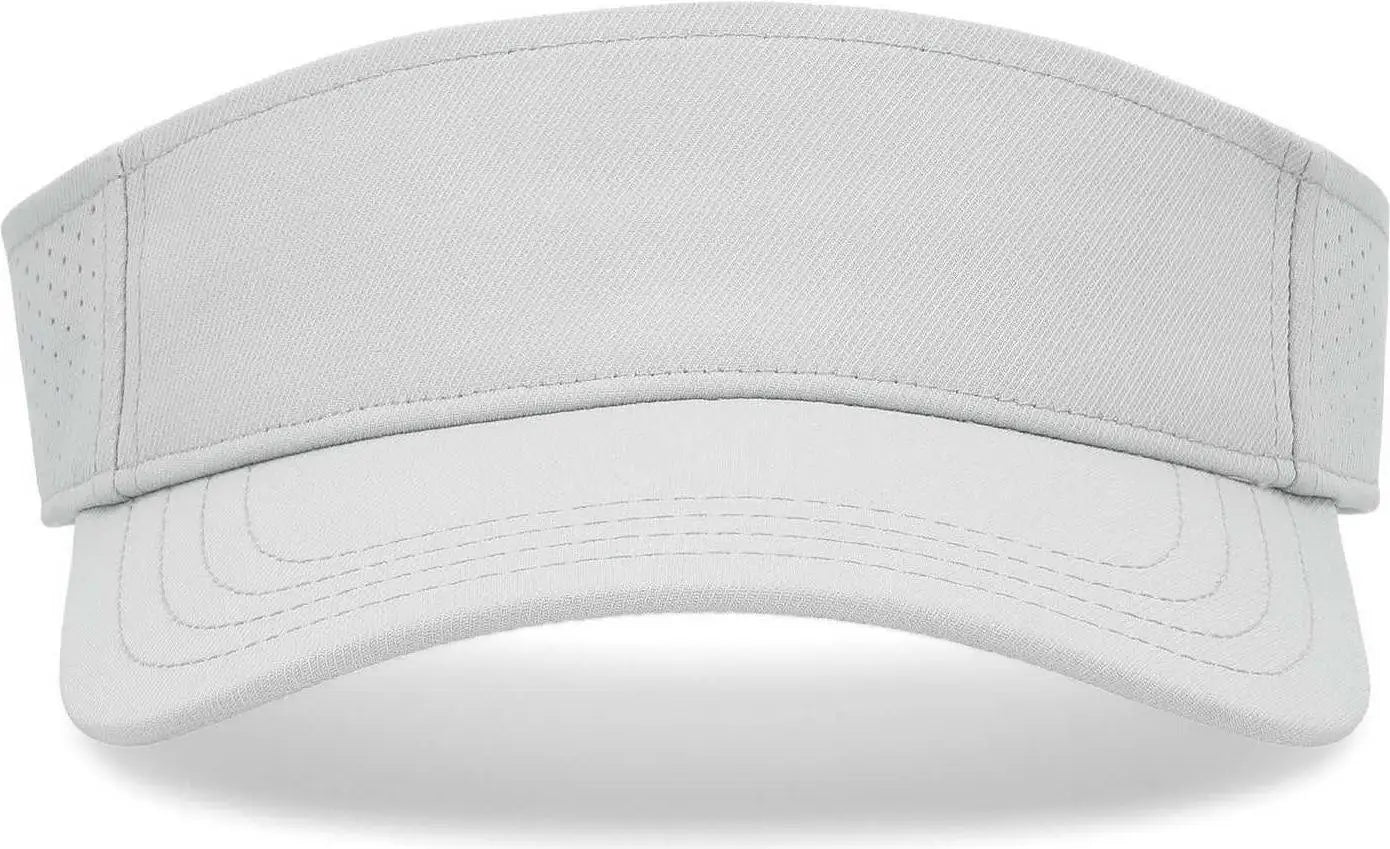 Pacific Headwear P500 Perforated Coolcore Visor - Silver White - Light Gray White / 7’’ - 7 7/8’’
