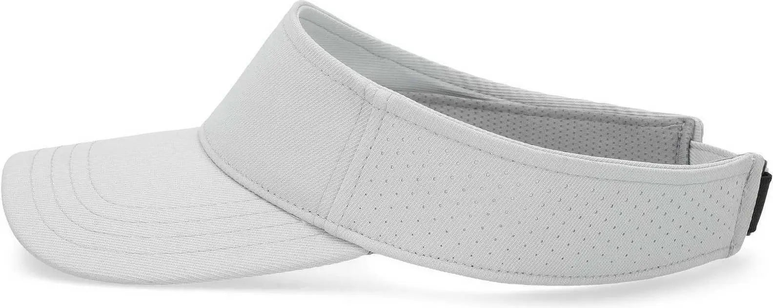 Pacific Headwear P500 Perforated Coolcore Visor - Silver White - Light Gray White / 7’’ - 7 7/8’’