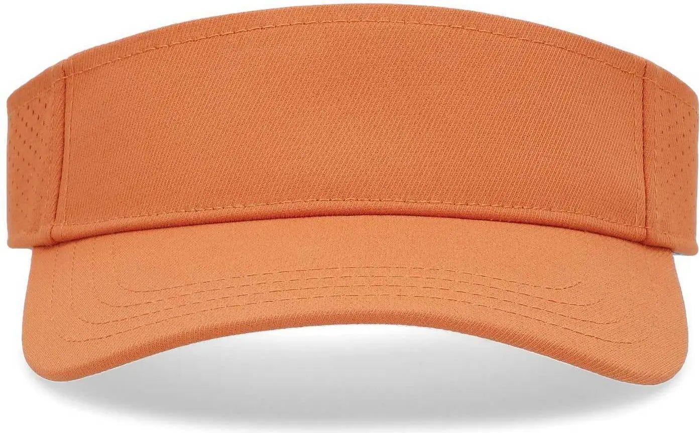 Pacific Headwear P500 Perforated Coolcore Visor - Texas Orange White - Texas Orange White / 7’’ - 7 7/8’’
