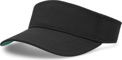 Pacific Headwear P500 Perforated Visor Powered By Coolcore - Black Kelly - Black Kelly / 7’’ - 7 7/8’’