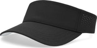 Pacific Headwear P500 Perforated Visor Powered By Coolcore - Black White - Black White / 7’’ - 7 7/8’’