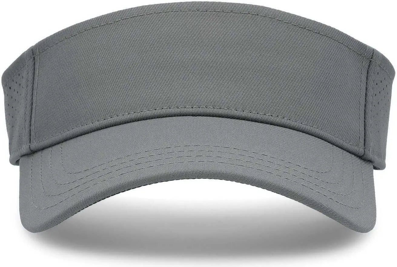 Pacific Headwear P500 Perforated Visor Powered By Coolcore - Graphite Black - Graphite Black / 7’’ - 7 7/8’’