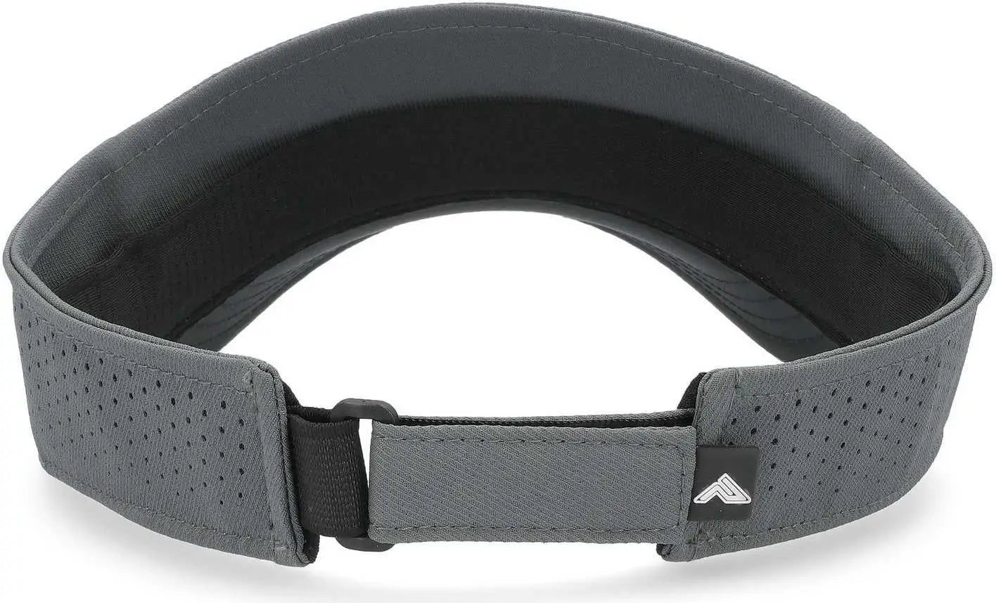 Pacific Headwear P500 Perforated Visor Powered By Coolcore - Graphite Black - Graphite Black / 7’’ - 7 7/8’’