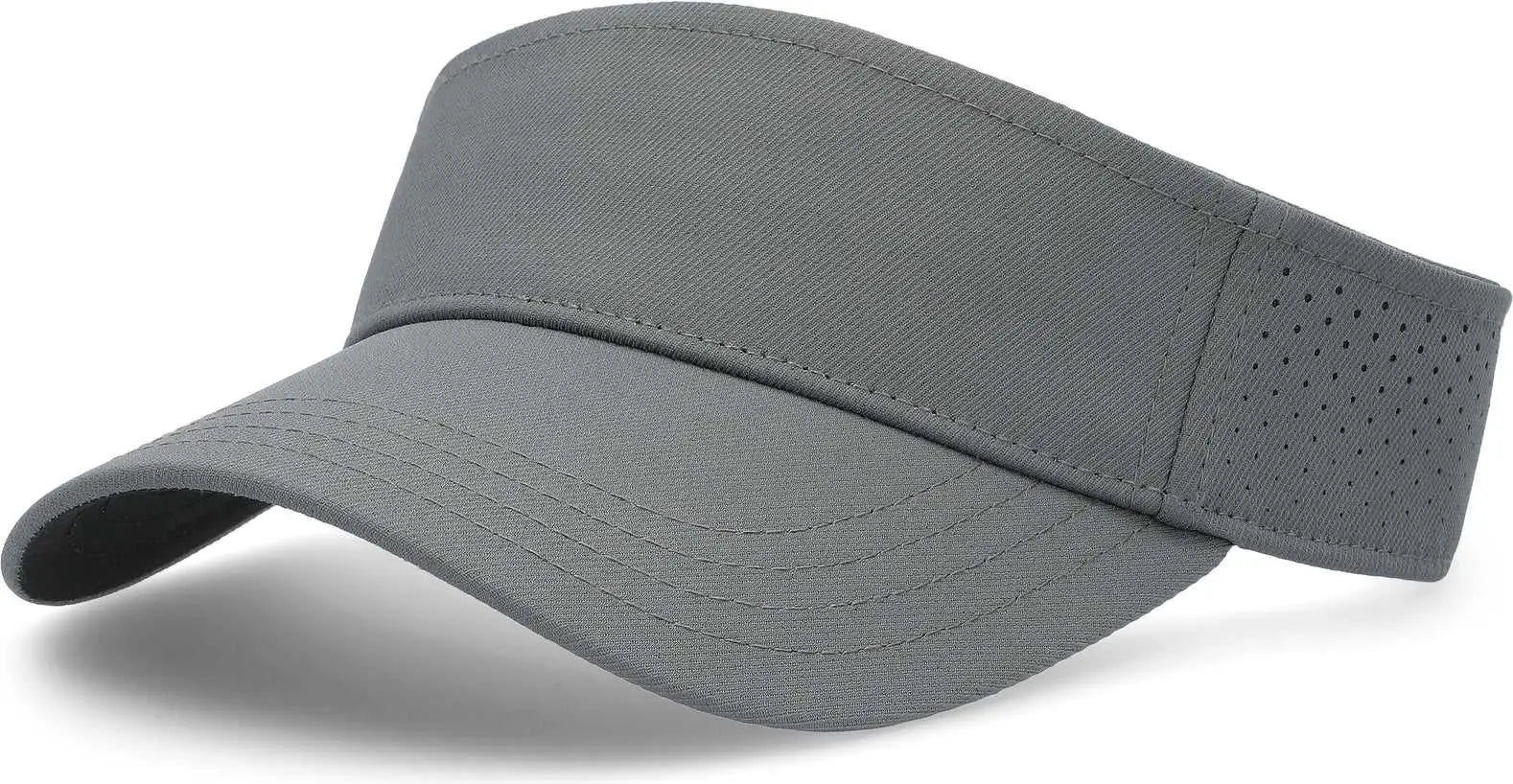 Pacific Headwear P500 Perforated Visor Powered By Coolcore - Graphite Black - Graphite Black / 7’’ - 7 7/8’’