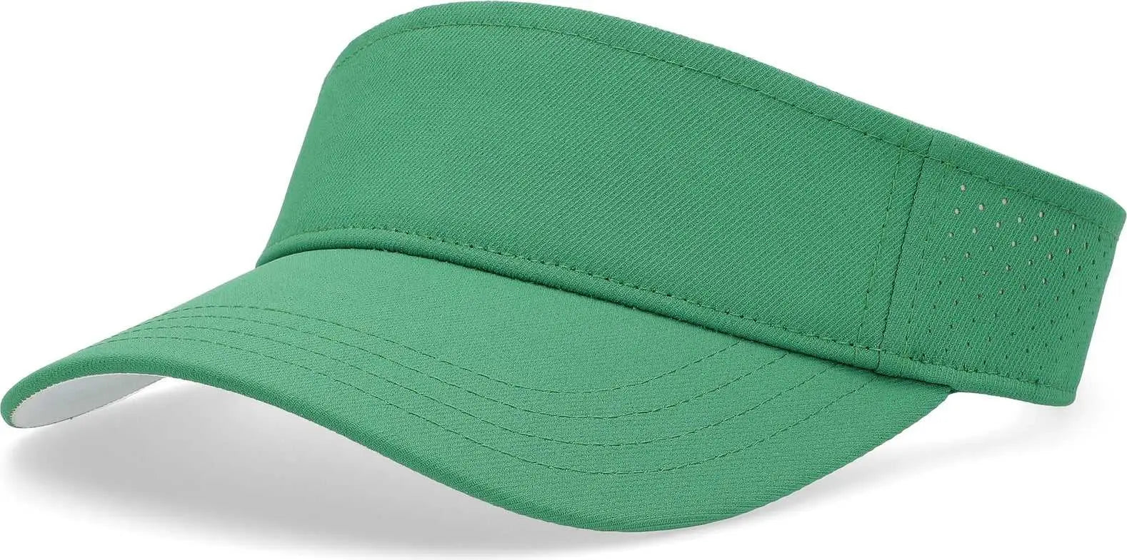 Pacific Headwear P500 Perforated Visor Powered By Coolcore - Kelly White - Kelly White / 7’’ - 7 7/8’’