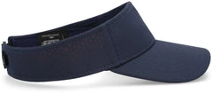 Pacific Headwear P500 Perforated Visor Powered By Coolcore - Navy Red - Navy Red / 7’’ - 7 7/8’’