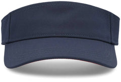 Pacific Headwear P500 Perforated Visor Powered By Coolcore - Navy Red - Navy Red / 7’’ - 7 7/8’’