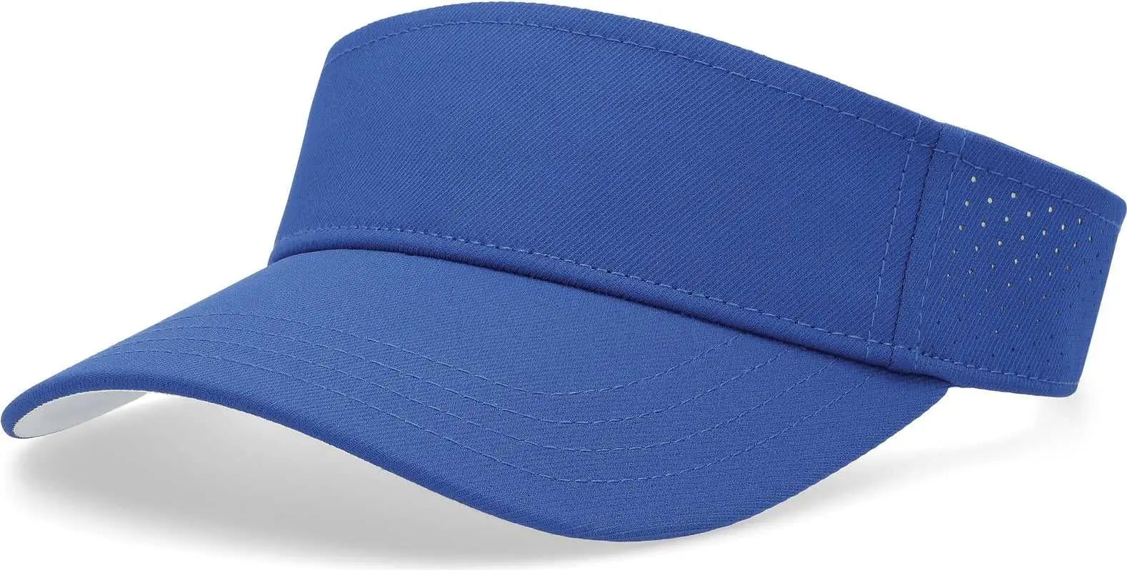 Pacific Headwear P500 Perforated Visor Powered By Coolcore - Royal White - Royal White / 7’’ - 7 7/8’’