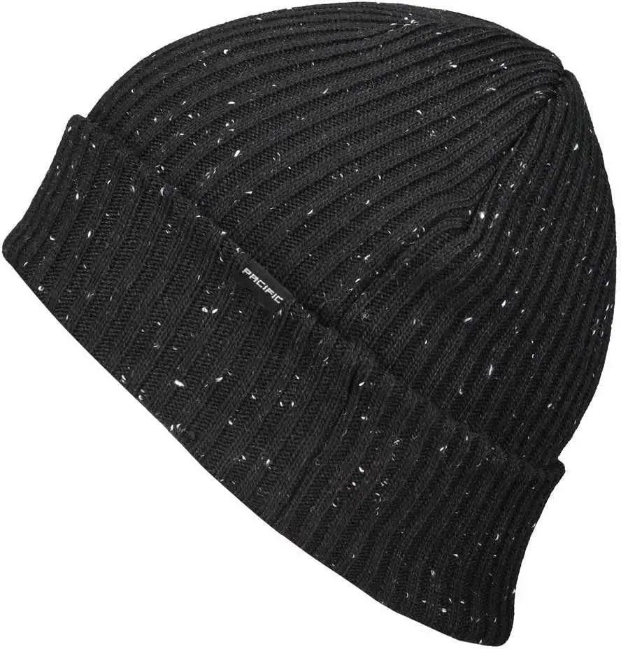 Pacific Headwear P600K Tweed Beanie - Black - Black / 7’’ - 7 7/8’’