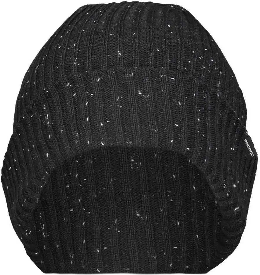 Pacific Headwear P600K Tweed Beanie - Black - Black / 7’’ - 7 7/8’’