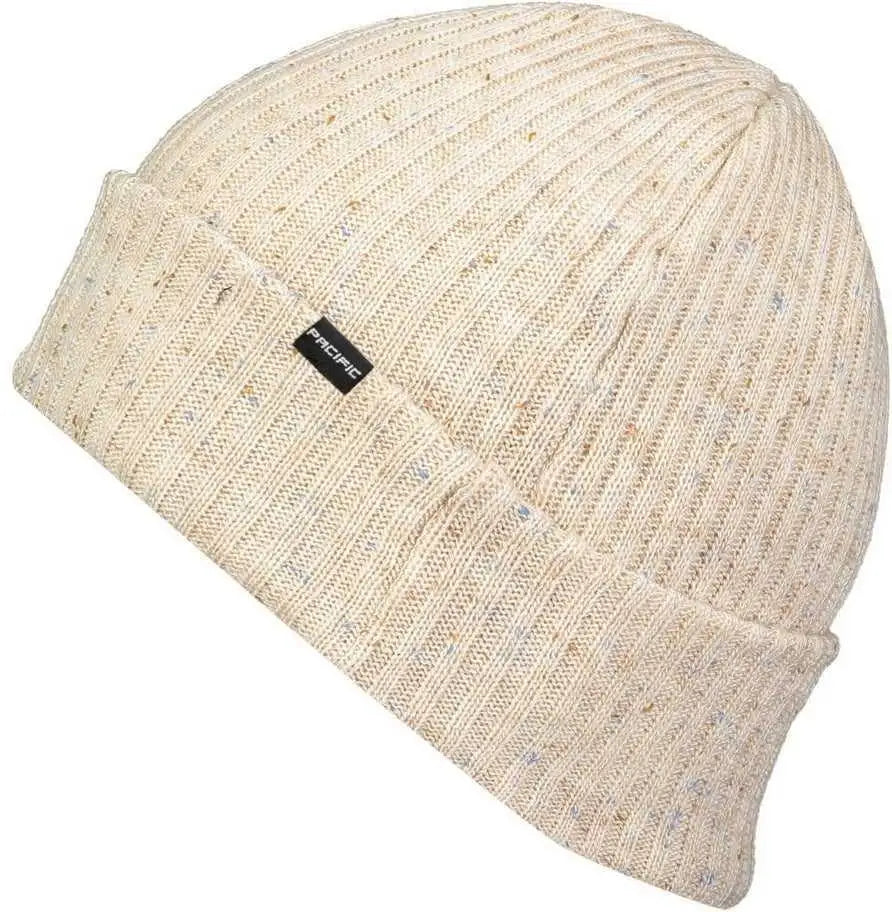 Pacific Headwear P600K Tweed Beanie - Cream - Ivory / 7’’ - 7 7/8’’