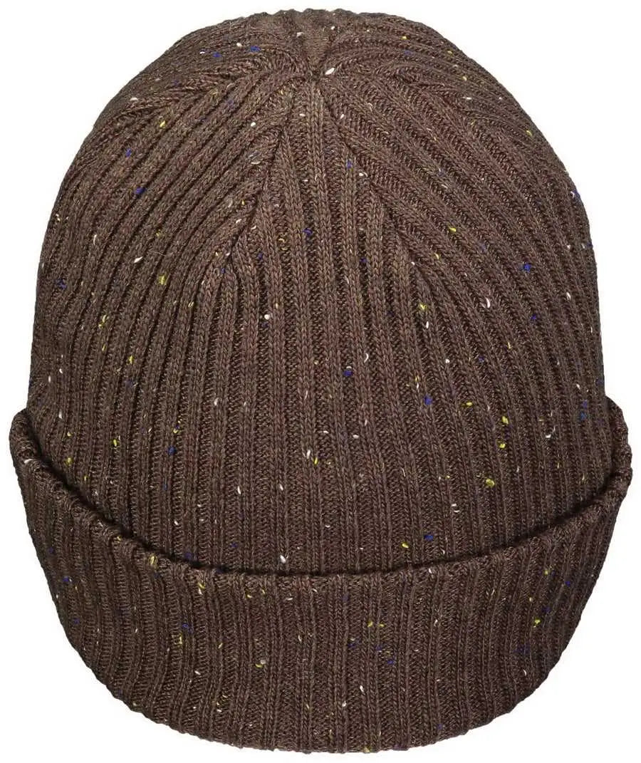 Pacific Headwear P600K Tweed Beanie - Espresso - Coffee / 7’’ - 7 7/8’’