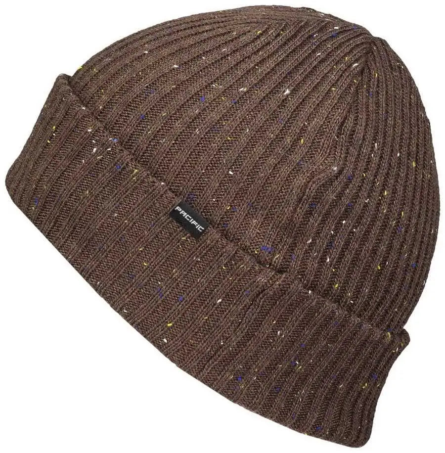 Pacific Headwear P600K Tweed Beanie - Espresso - Coffee / 7’’ - 7 7/8’’