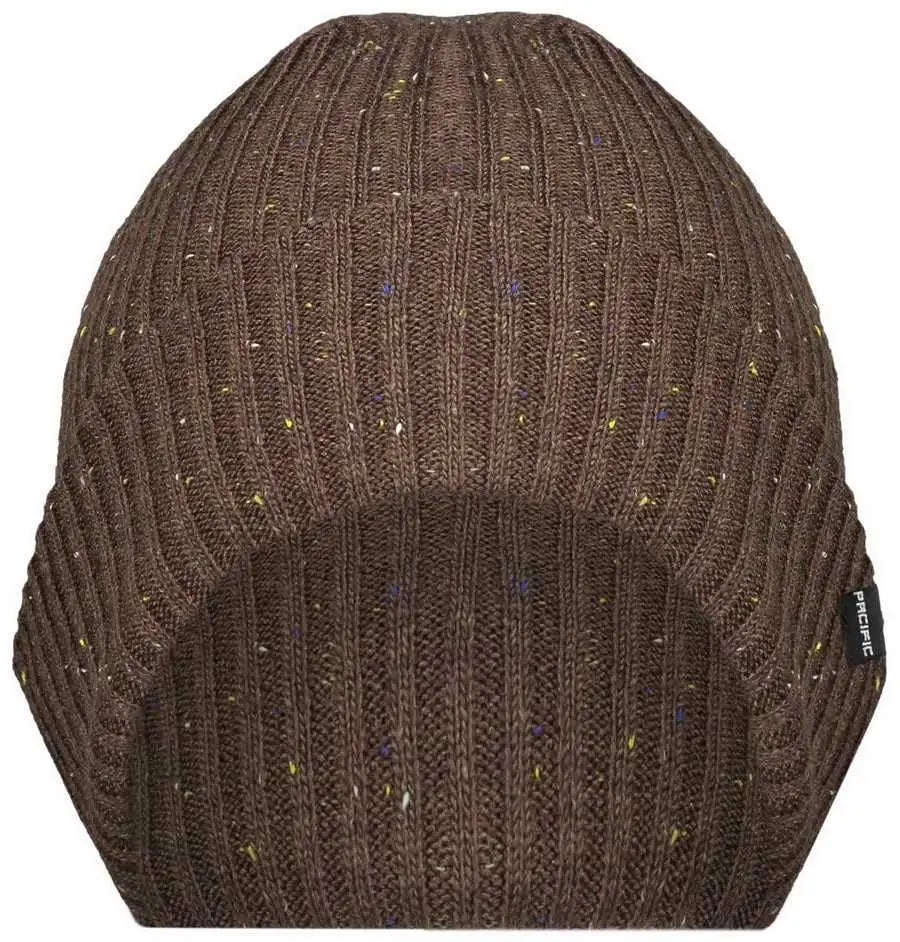 Pacific Headwear P600K Tweed Beanie - Espresso - Coffee / 7’’ - 7 7/8’’