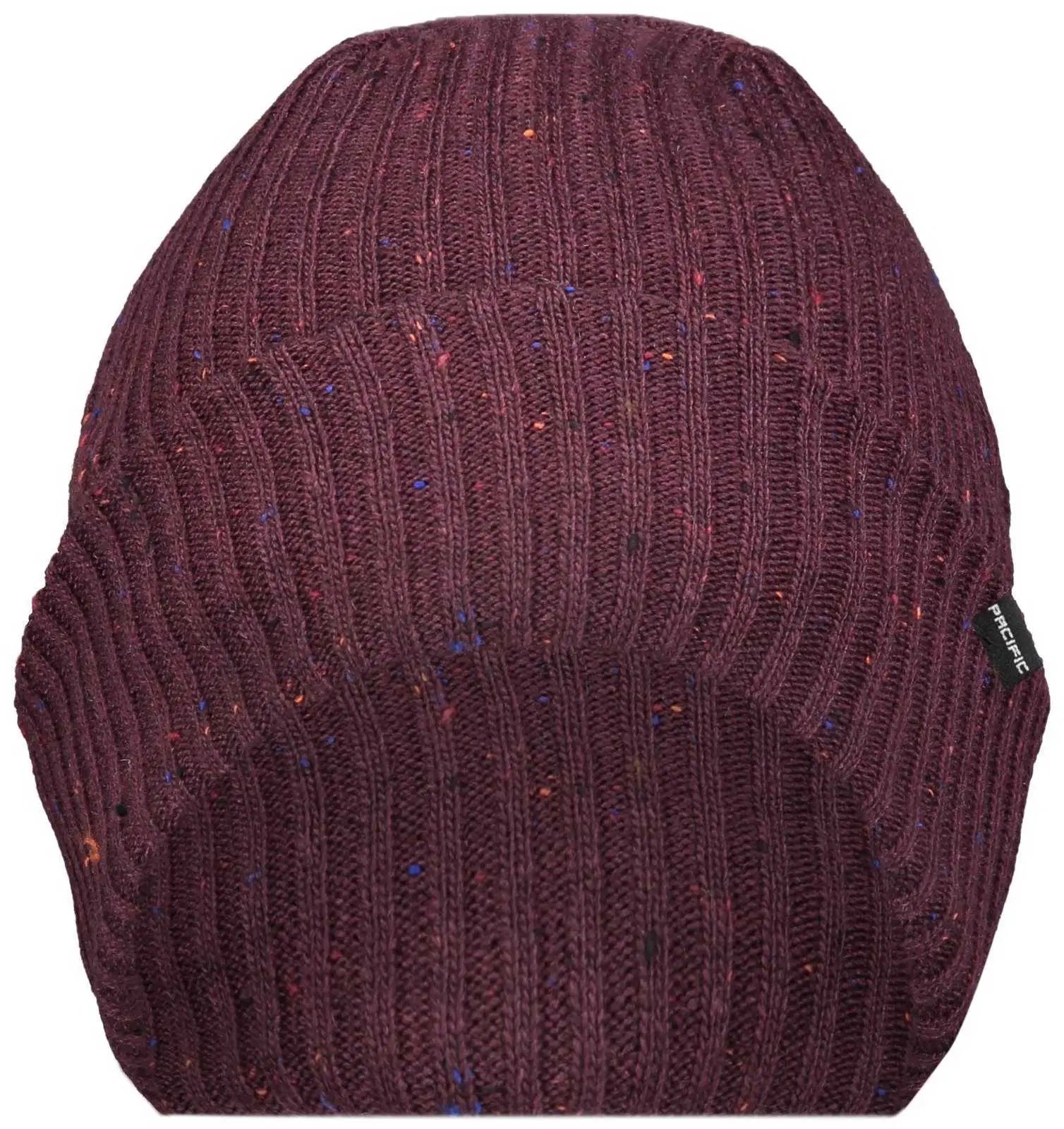 Pacific Headwear P600K Tweed Beanie - Maroon (Hlw) - Maroon / 7’’ - 7 7/8’’