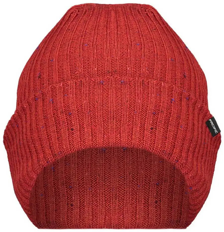 Pacific Headwear P600K Tweed Beanie - Red - Red / 7’’ - 7 7/8’’