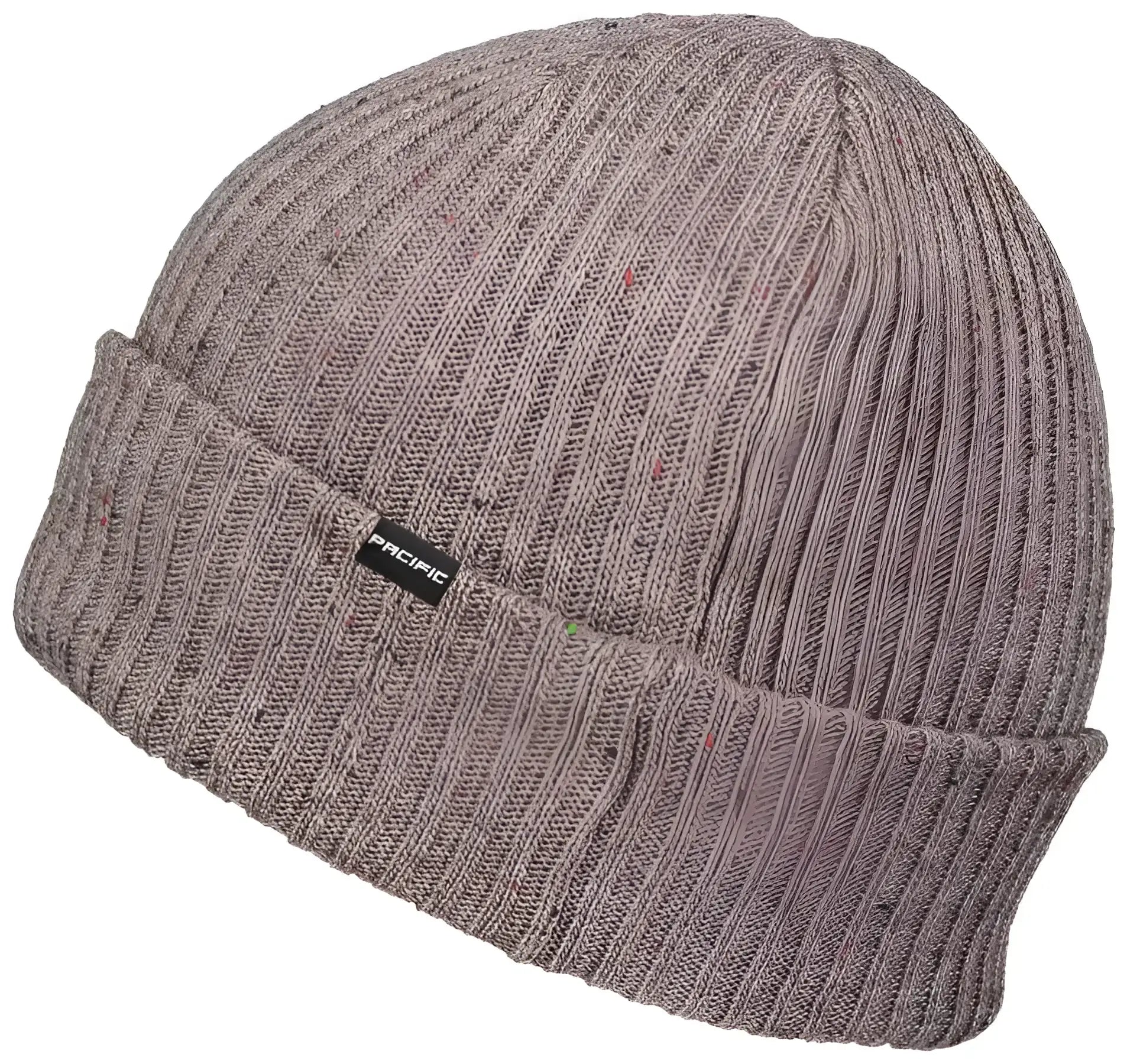 Pacific Headwear P600K Tweed Beanie - Walnut - Gray / 7’’ - 7 7/8’’