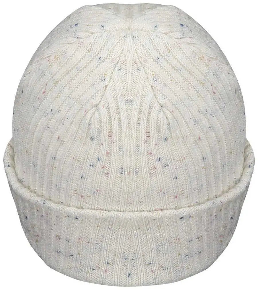 Pacific Headwear P600K Tweed Beanie - White - White / 7’’ - 7 7/8’’