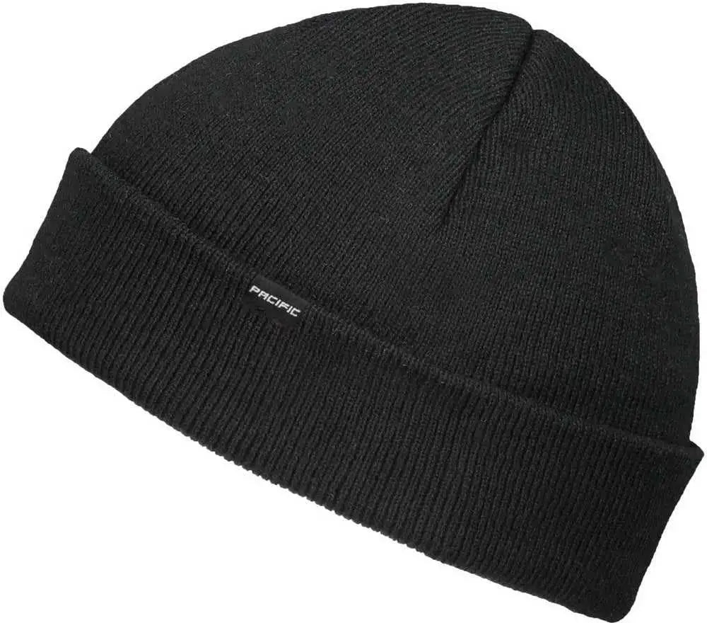 Pacific Headwear P603K Fisherman Beanie - Black - Black / 7’’ - 7 7/8’’