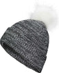 Pacific Headwear P604K Faux Fur Pom Beanie Black White Black White / 7’’ 7 7/8’’