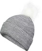 Pacific Headwear P604K Faux Fur Pom Beanie Graphite White Graphite White / 7’’ 7 7/8’’