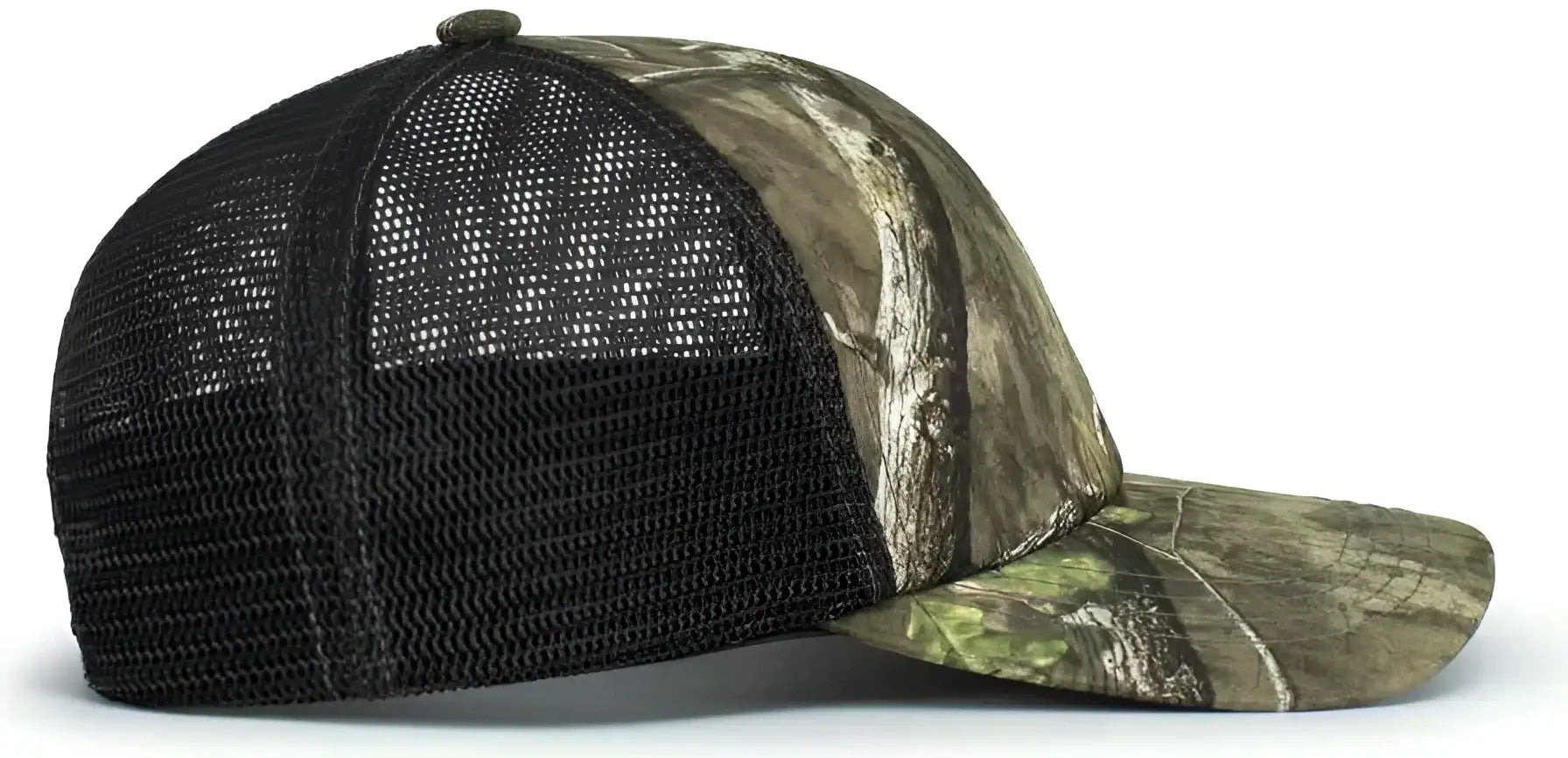 Pacific Headwear P640 Vintage Mossy Oak Trucker Cap - Country Roots Lt Charcoal Country Roots - Mossy Oak Charcoal