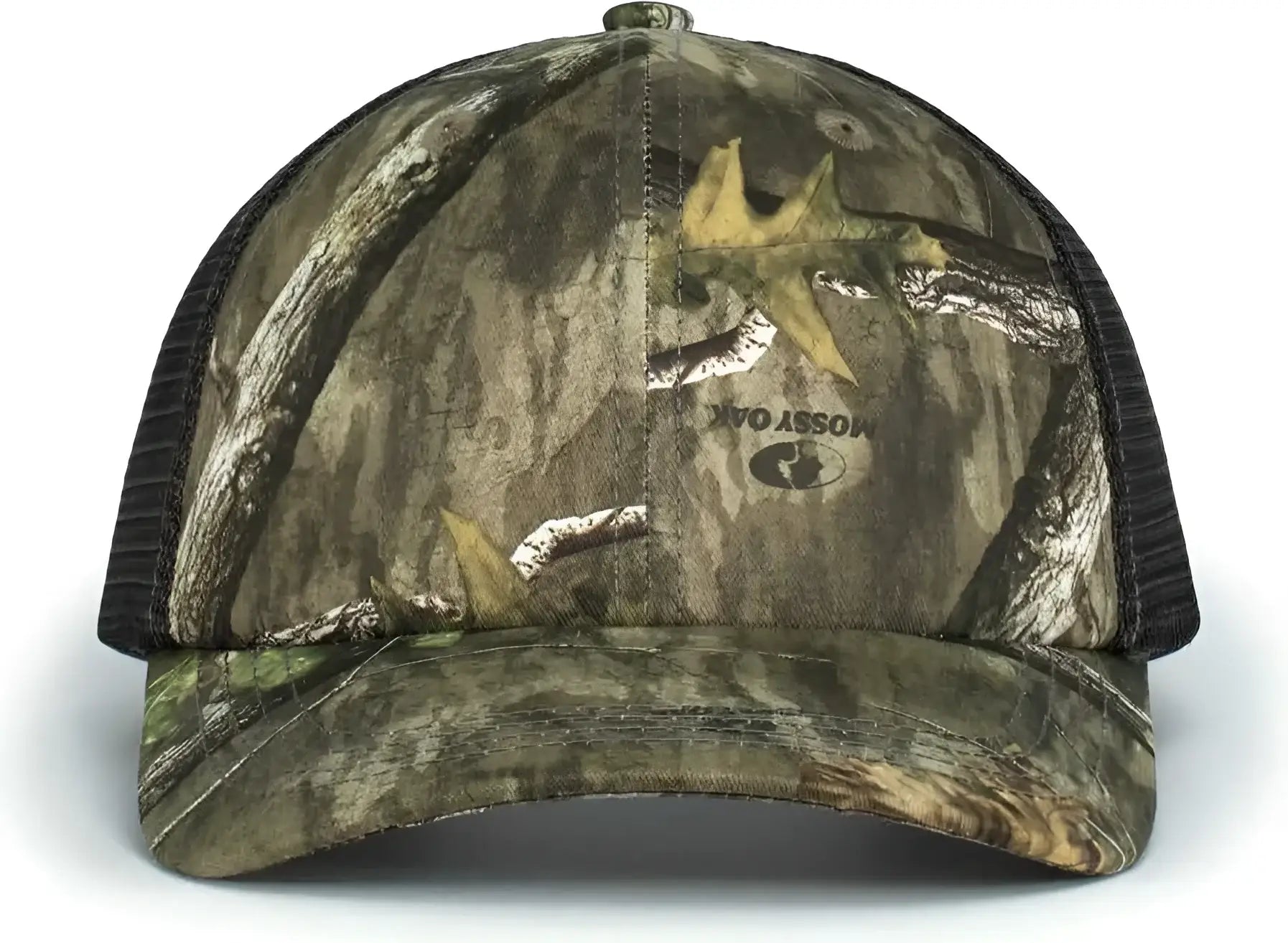Pacific Headwear P640 Vintage Mossy Oak Trucker Cap - Country Roots Lt Charcoal Country Roots - Mossy Oak Charcoal