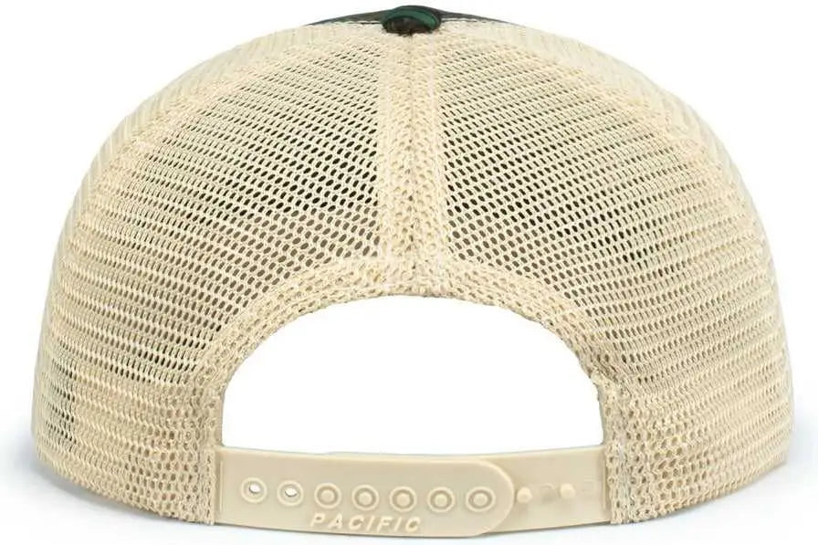 Pacific Headwear P640 Vintage Mossy Oak Trucker Cap - Greenleaf Tan Greenleaf - Mossy Oak Ivory / 7’’ - 7 7/8’’