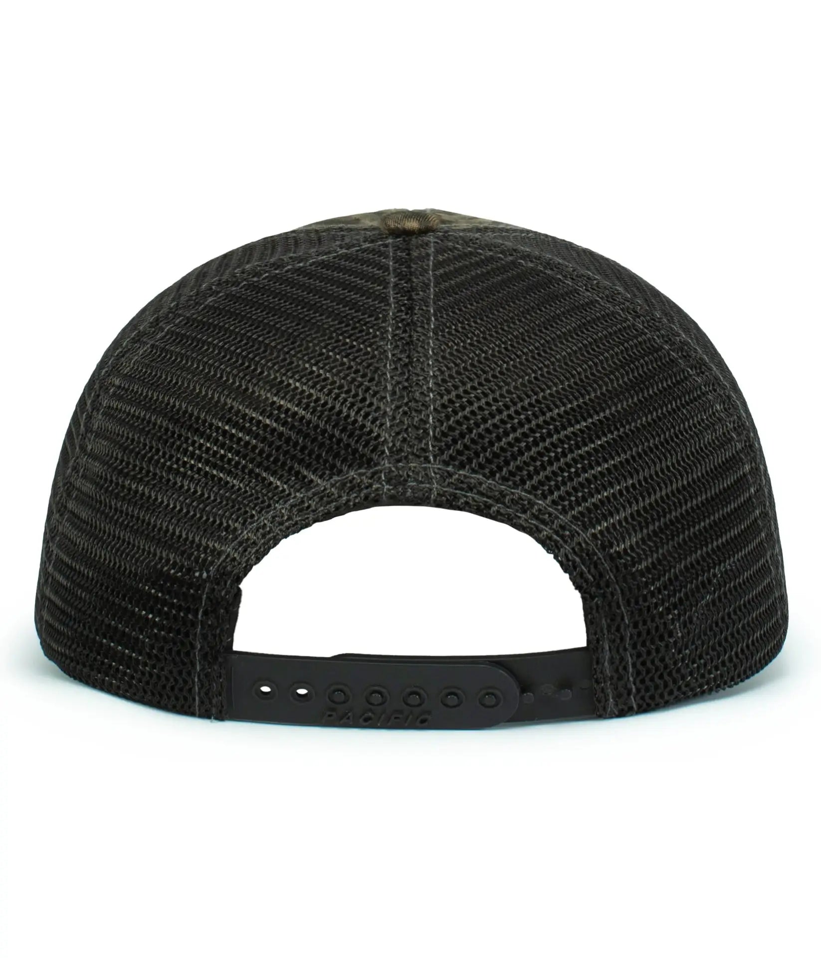 Pacific Headwear P640 Vintage Mossy Oak Trucker Cap - New Burnt Orangettomland Lt Charcoal New Burnt Orangettomland