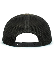 Pacific Headwear P640 Vintage Mossy Oak Trucker Cap - New Burnt Orangettomland Lt Charcoal New Burnt Orangettomland
