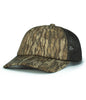 Pacific Headwear P640 Vintage Mossy Oak Trucker Cap - New Burnt Orangettomland Lt Charcoal New Burnt Orangettomland