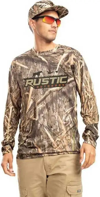 Pacific Headwear P680 MOSSY OAK GUIDE CAP - Crimson Mo Elements - Crimson Mo Elements / 7’’ - 7 7/8’’