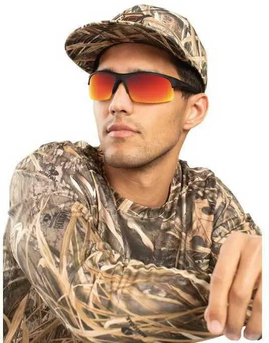 Pacific Headwear P680 MOSSY OAK GUIDE CAP - Crimson Mo Elements - Crimson Mo Elements / 7’’ - 7 7/8’’