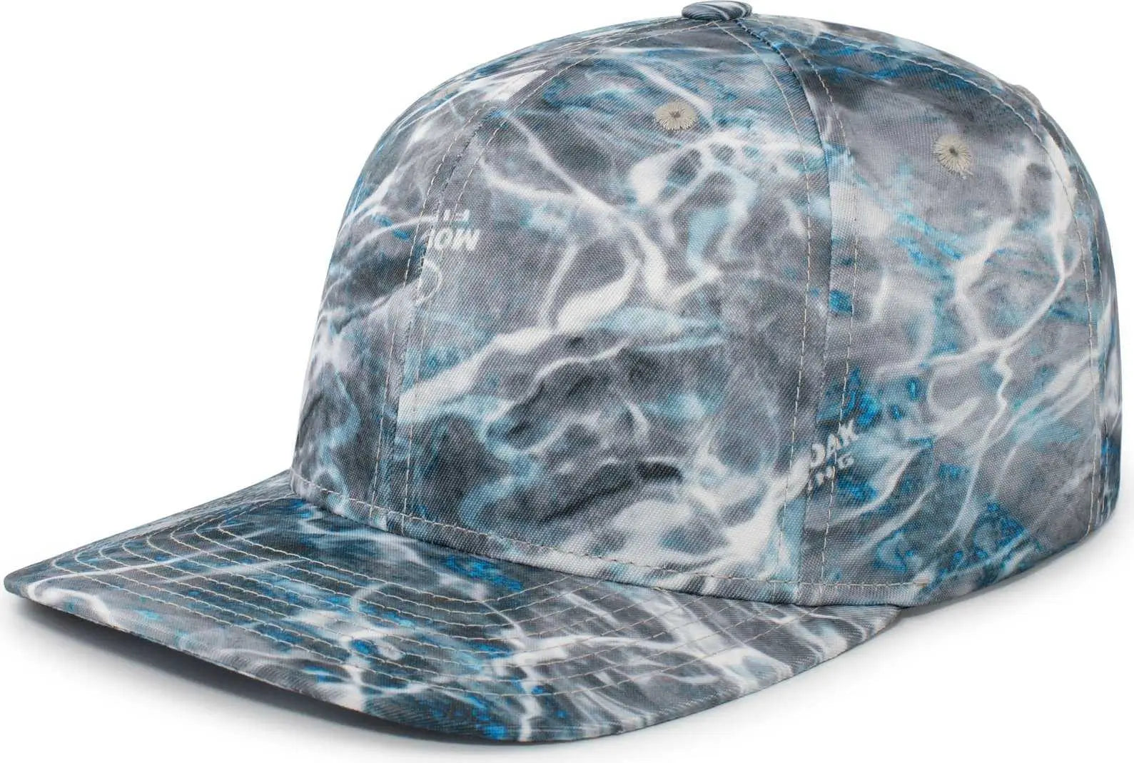 Pacific Headwear P680 MOSSY OAK GUIDE CAP - Mossy Oak Elements Aqua Steelhead - Mossy Oak Elements Aqua Steelhead / 7’’