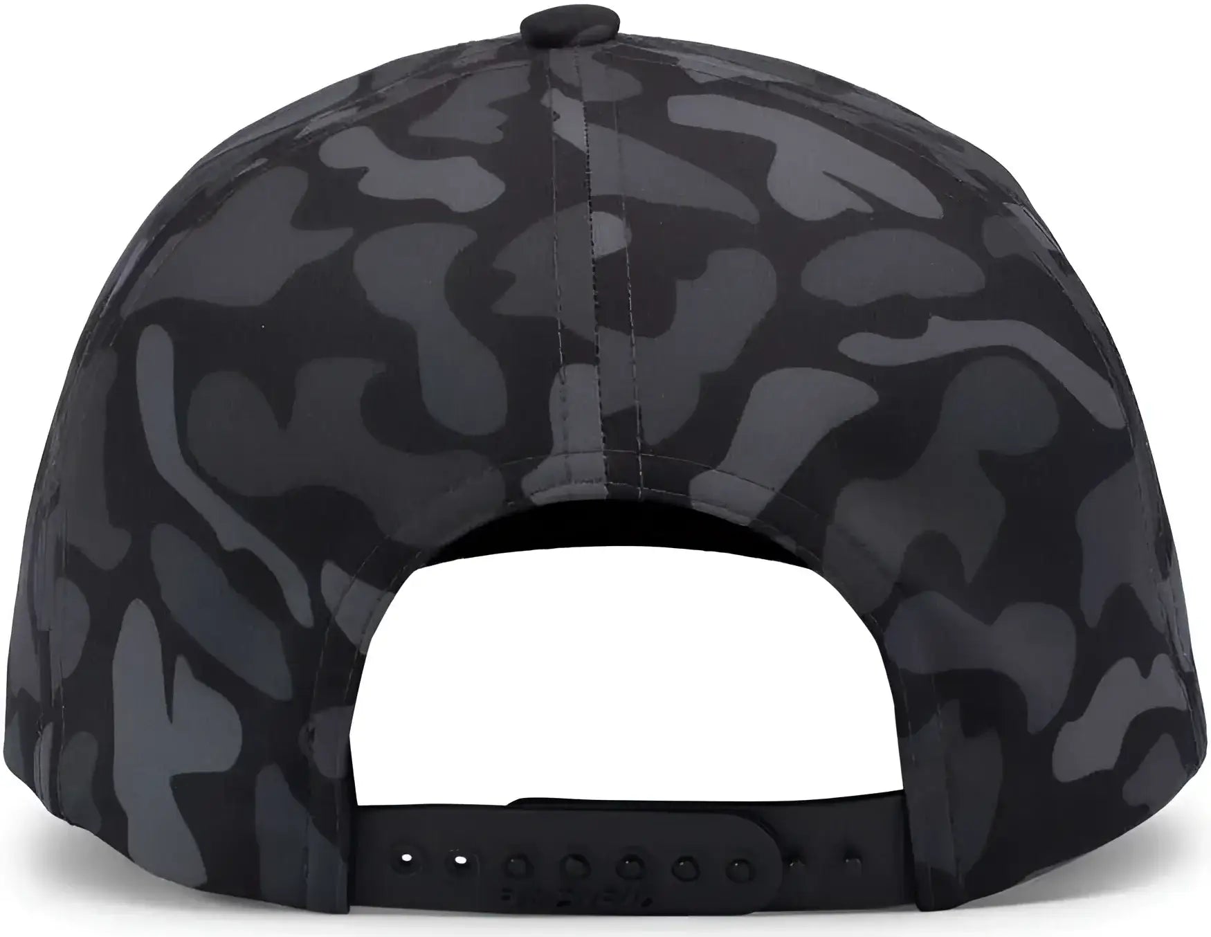 Pacific Headwear P685 Duck Camo 5-Panel Trucker Cap - Blackout - Blackout / 7’’ - 7 7/8’’