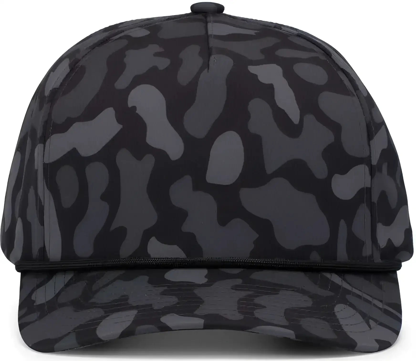 Pacific Headwear P685 Duck Camo 5-Panel Trucker Cap - Blackout - Blackout / 7’’ - 7 7/8’’
