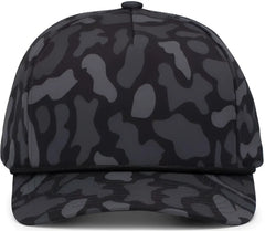 Pacific Headwear P685 Duck Camo 5-Panel Trucker Cap - Blackout - Blackout / 7’’ - 7 7/8’’