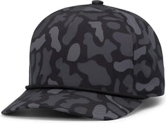 Pacific Headwear P685 Duck Camo 5-Panel Trucker Cap - Blackout - Blackout / 7’’ - 7 7/8’’