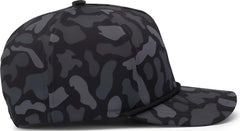 Pacific Headwear P685 Duck Camo 5-Panel Trucker Cap - Blackout - Blackout / 7’’ - 7 7/8’’