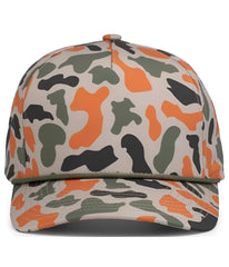 Pacific Headwear P685 Duck Camo 5-Panel Trucker Cap - Blaze Camo - Blaze Camo / 7’’ - 7 7/8’’