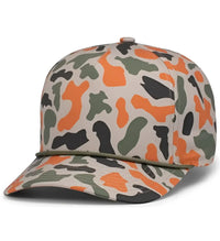 Pacific Headwear P685 Duck Camo 5 Panel Trucker Cap Blaze Camo Blaze Camo / 7’’ 7 7/8’’