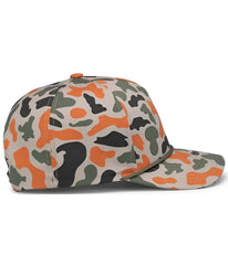 Pacific Headwear P685 Duck Camo 5-Panel Trucker Cap - Blaze Camo - Blaze Camo / 7’’ - 7 7/8’’