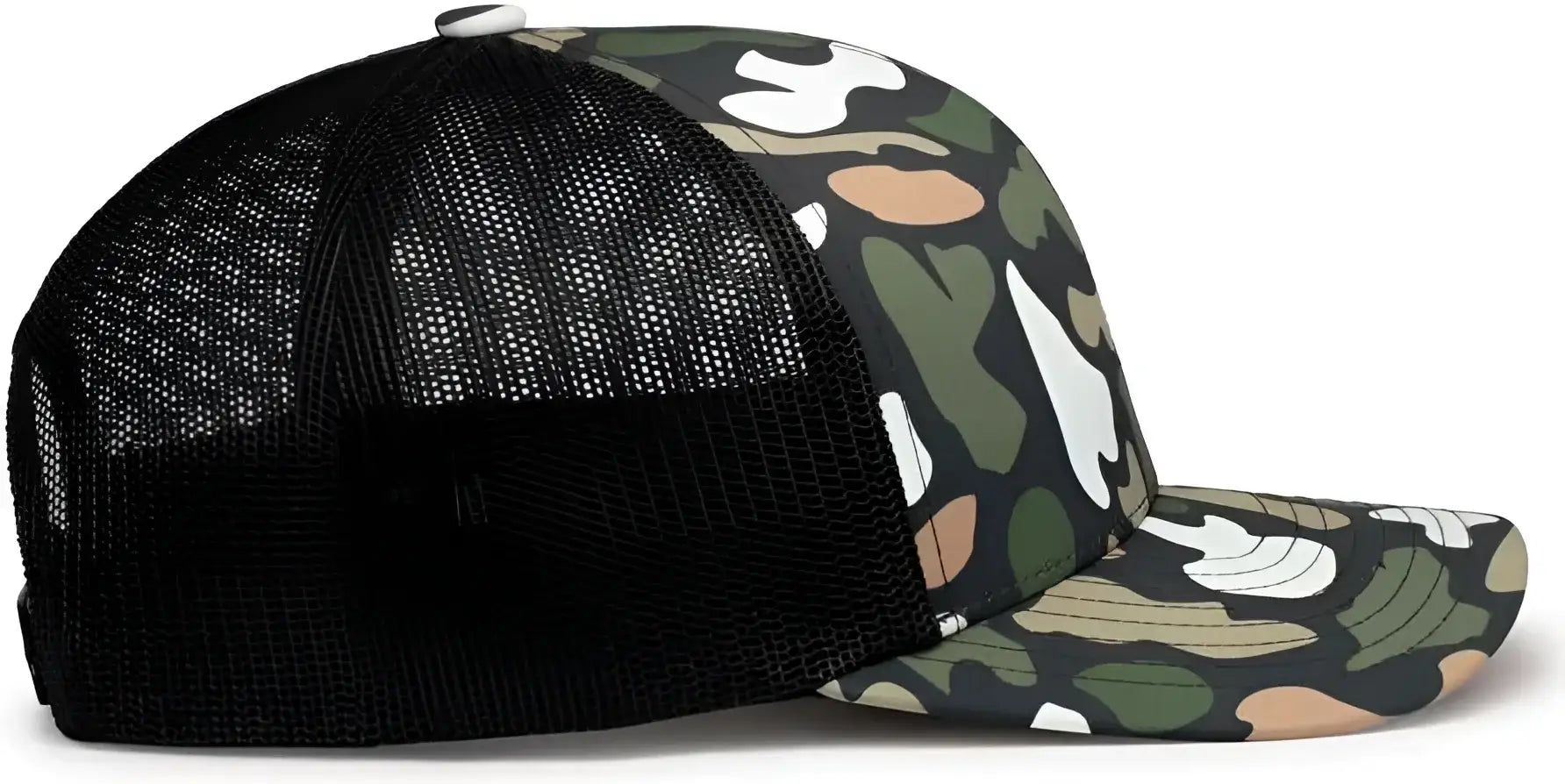Pacific Headwear P686 Duck Camo Trucker Snapback Cap - Bayou Lt Charcoal Bayou - Bayou Lt Charcoal Bayou / 7’’ - 7 7/8’’